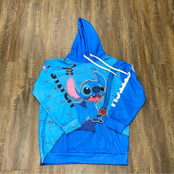 Blue Stitch‎ Hoodie “ Ohana means family” Size Medium - Picture 11 of 15